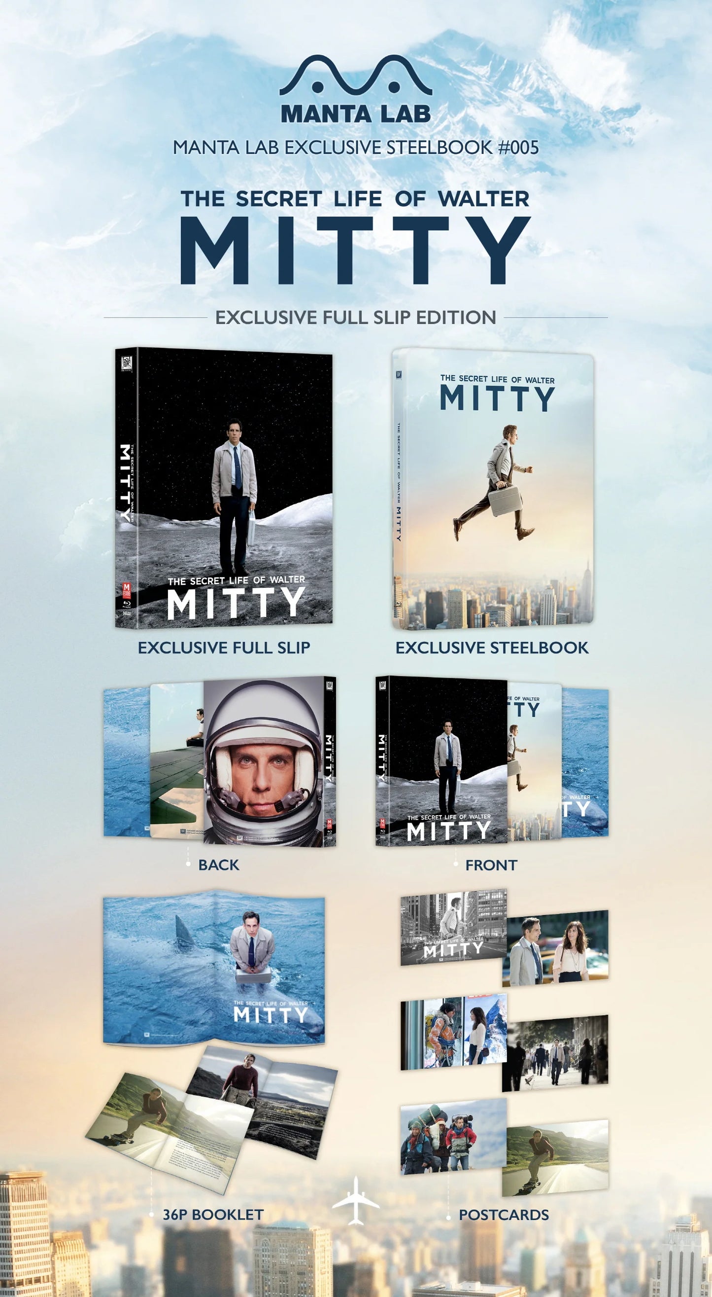 The Secret Life of Walter Mitty Full Slip SteelBook (ME#05)(Hong Kong)