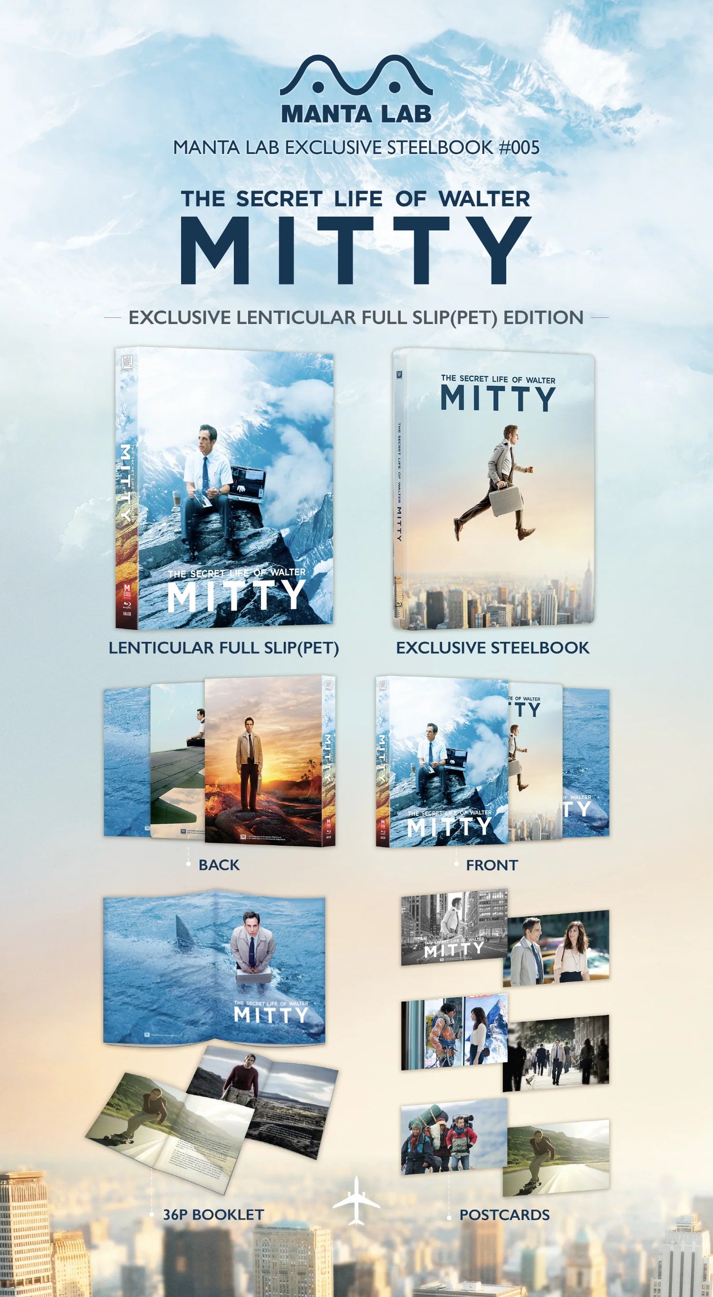 The Secret Life of Walter Mitty 1-Click SteelBook (ME#05)(Hong Kong)