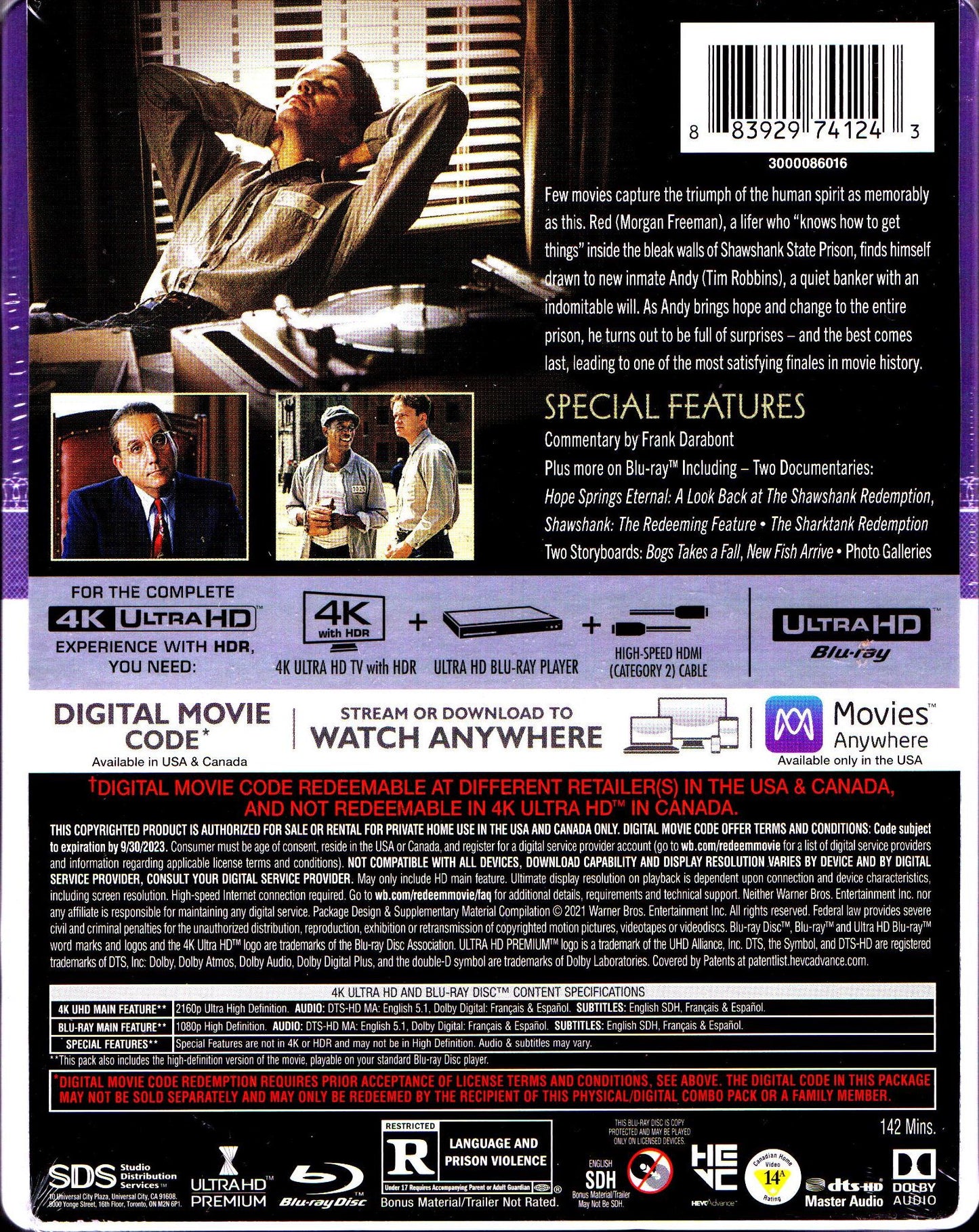 The Shawshank Redemption 4K SteelBook (Exclusive)