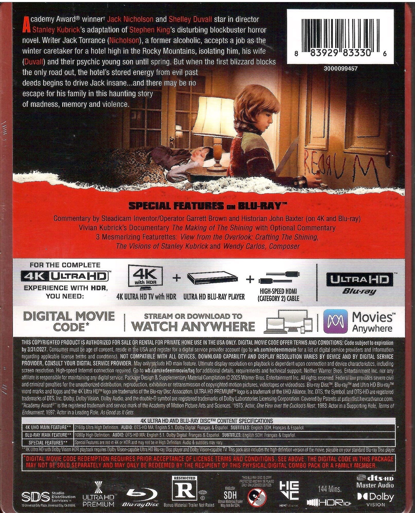The Shining 4K SteelBook (Re-release)(Exclusive)