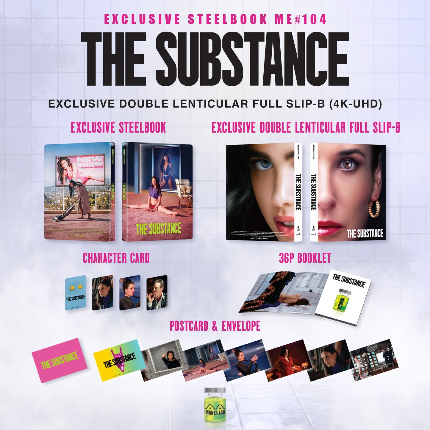 [Pre-Order] The Substance 4K Double Lenticular B SteelBook (ME#104)(Hong Kong)