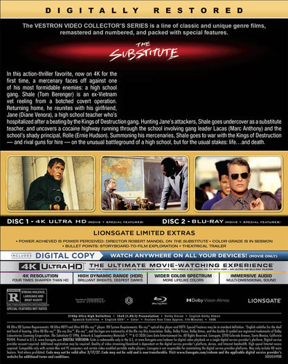 The Substitute 4K: Vestron Collector's Series #37 (1996)(Exclusive)