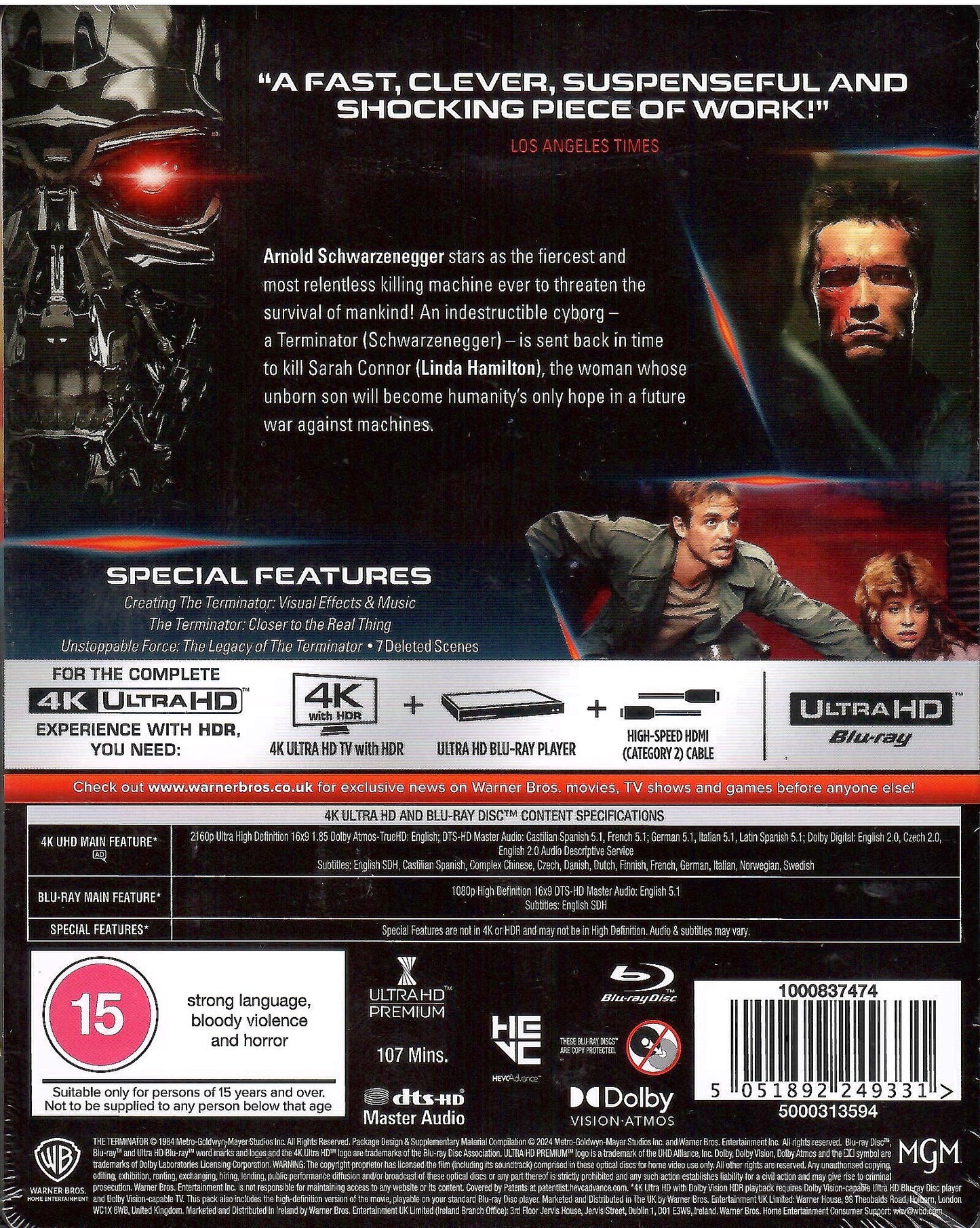 The Terminator 4K SteelBook (1984)(UK)