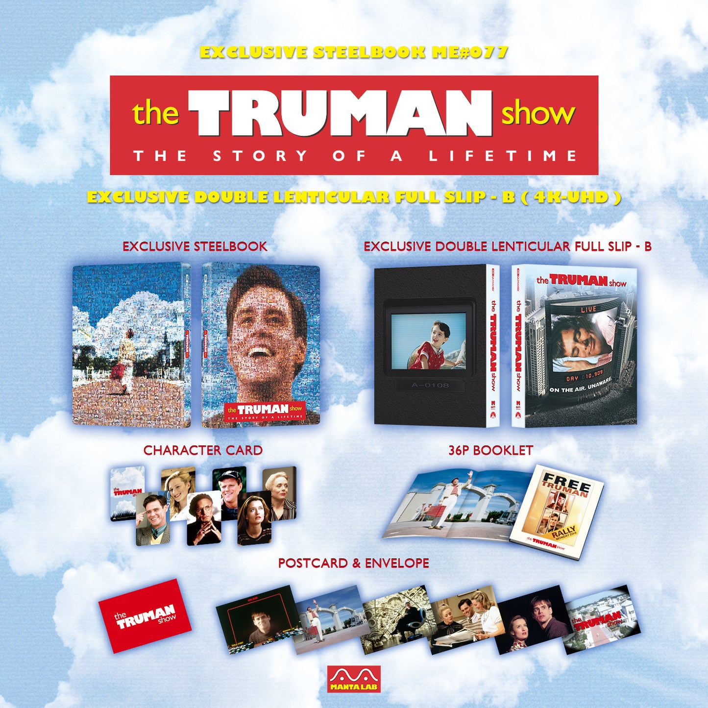 The Truman Show 4K Double Lenticular B SteelBook (ME#77)(Hong Kong)