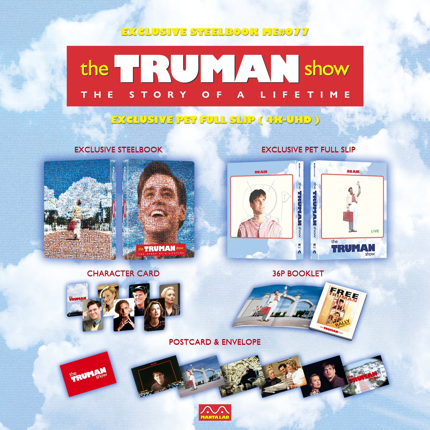 The Truman Show 4K PET Full Slip SteelBook (ME#77)(Hong Kong)