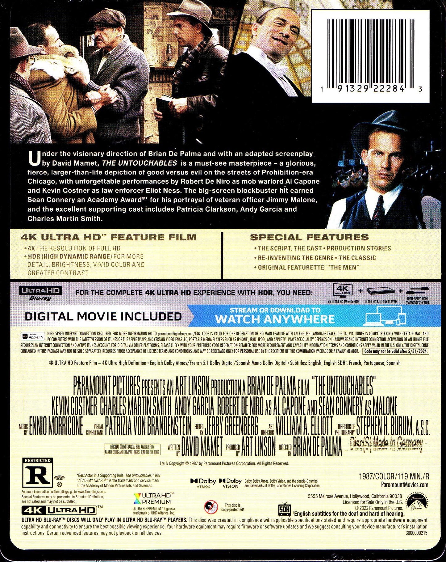 The Untouchables 4K SteelBook