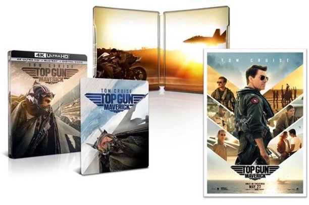 Top Gun: Maverick 4K SteelBook w/ Lenticular Magnet + Poster (Exclusive)