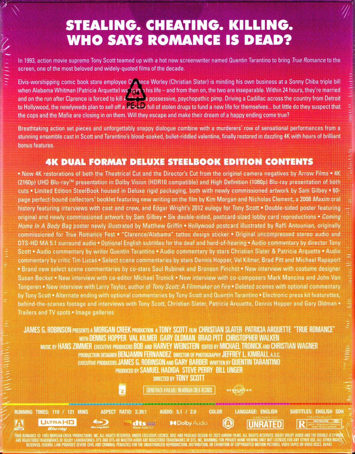 True Romance 4K Full Slip SteelBook: Deluxe Limited Edition