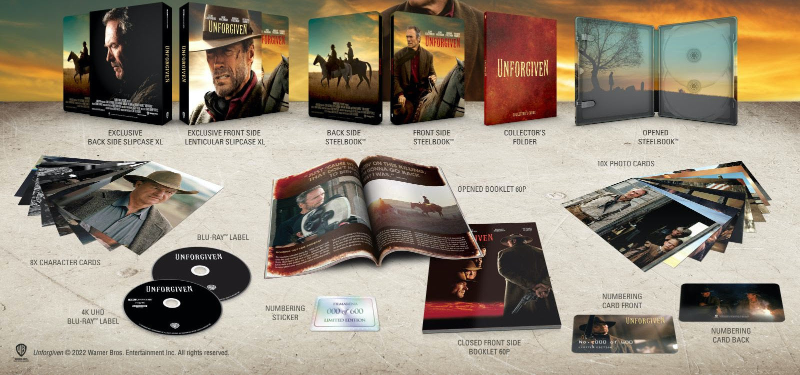 Unforgiven Blu-ray Steelbook Zavvi buy Exclusive Embossed