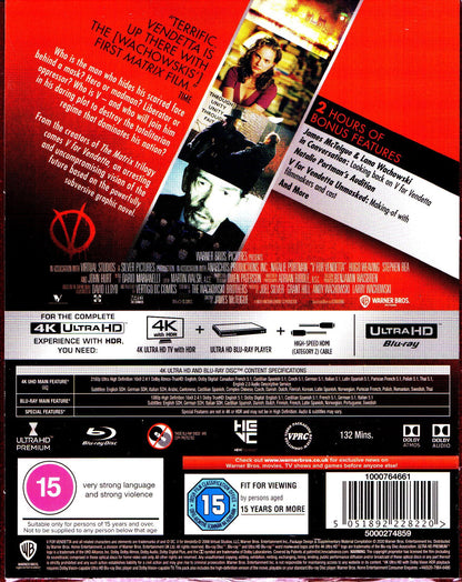V For Vendetta 4K SteelBook: Titans of Cult #7 (UK)
