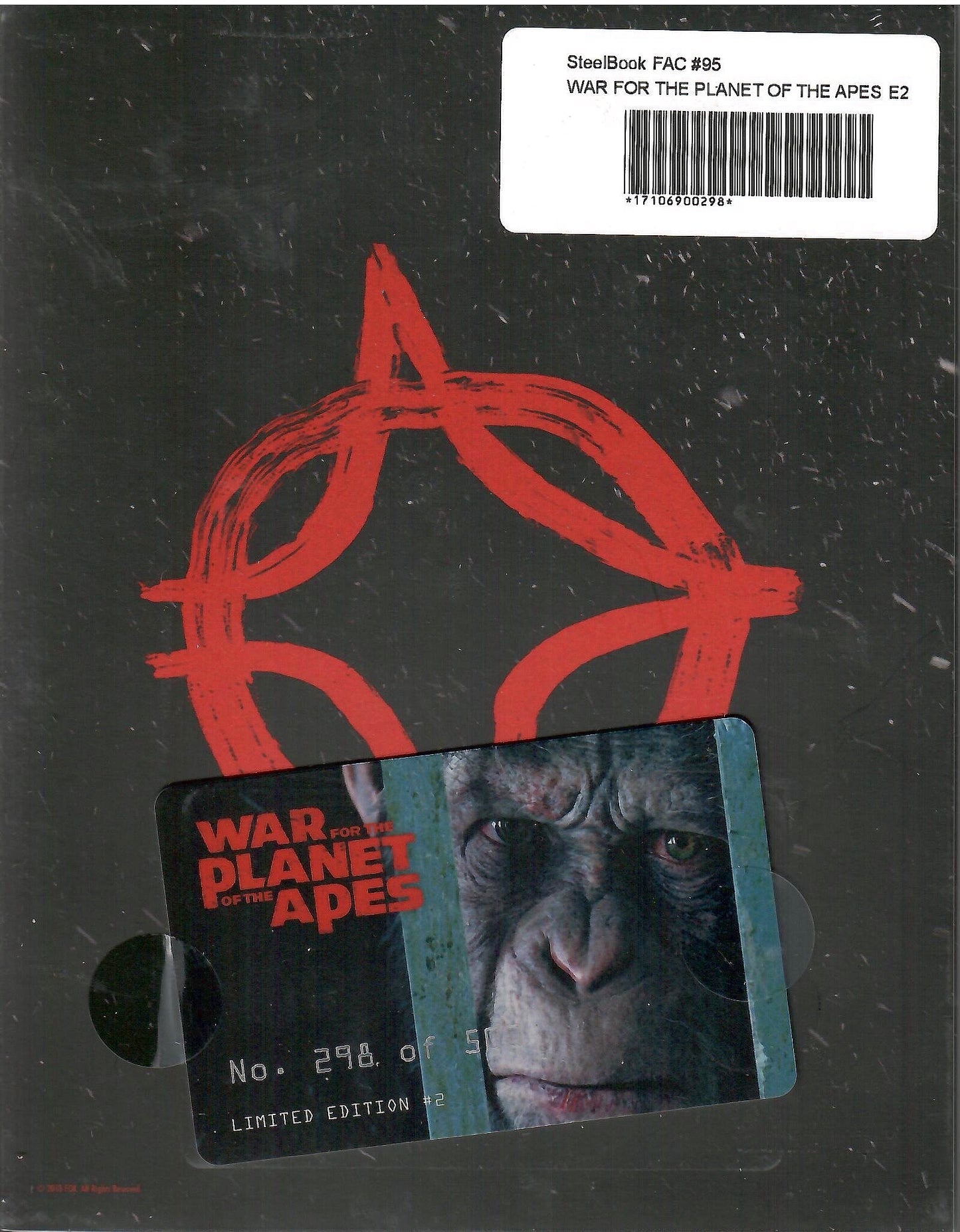 War For the Planet of the Apes 3D Lenticular SteelBook (FAC#095)(Czech)