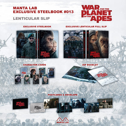 War For the Planet of the Apes 3D & 4K 1-Click SteelBook (ME#13)(Hong Kong)