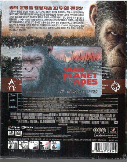 War For the Planet of the Apes 3D Lenticular SteelBook (KE#62)(Korea)