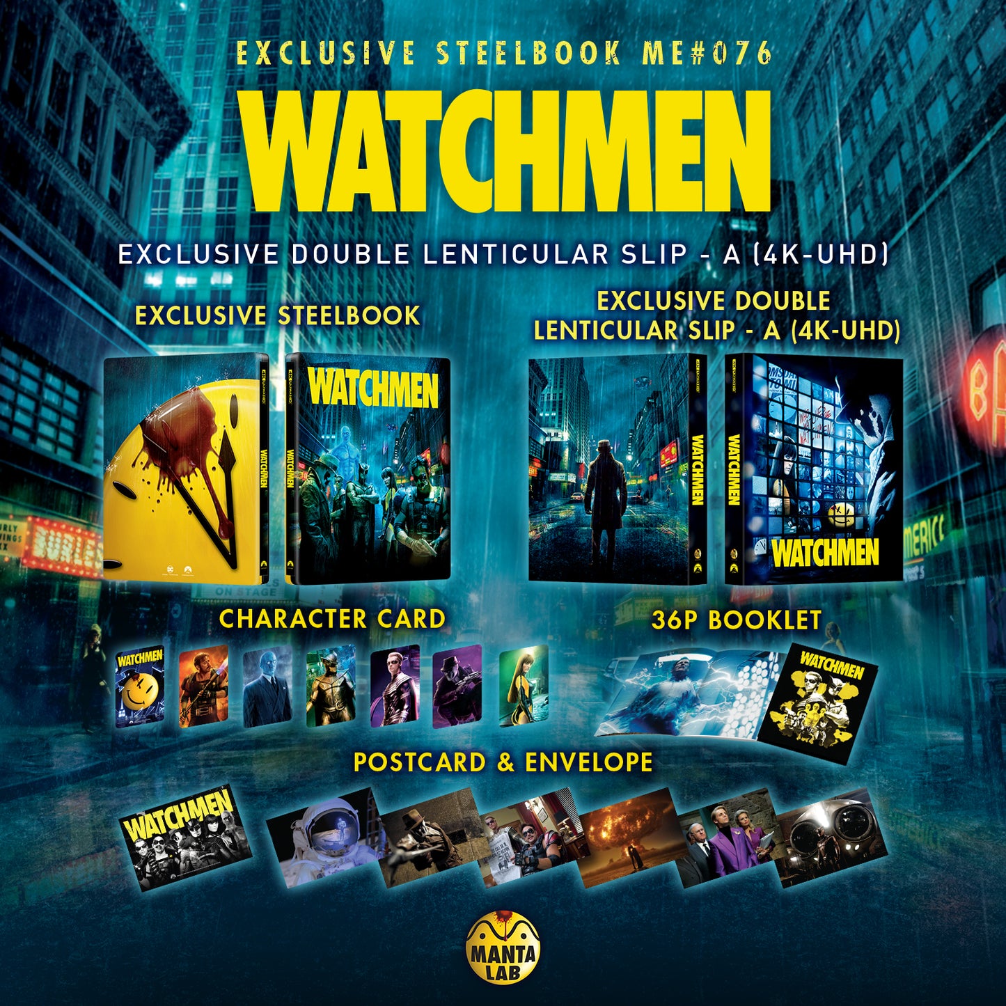 Watchmen 4K 1-Click SteelBook: The Ultimate Cut (2009)(ME#76)(Hong Kong)