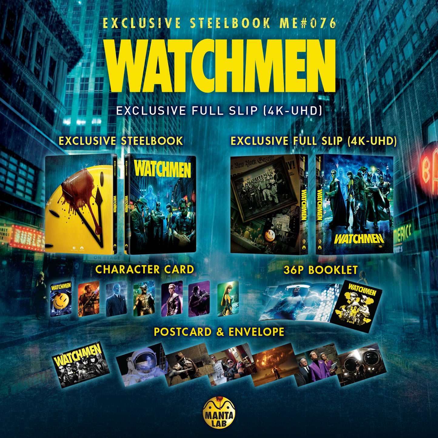 Watchmen 4K Full Slip SteelBook: The Ultimate Cut (2009)(ME#76)(Hong Kong)