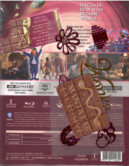 Wonka 4K Double Lenticular A SteelBook (ME#68)(2023)(Hong Kong)