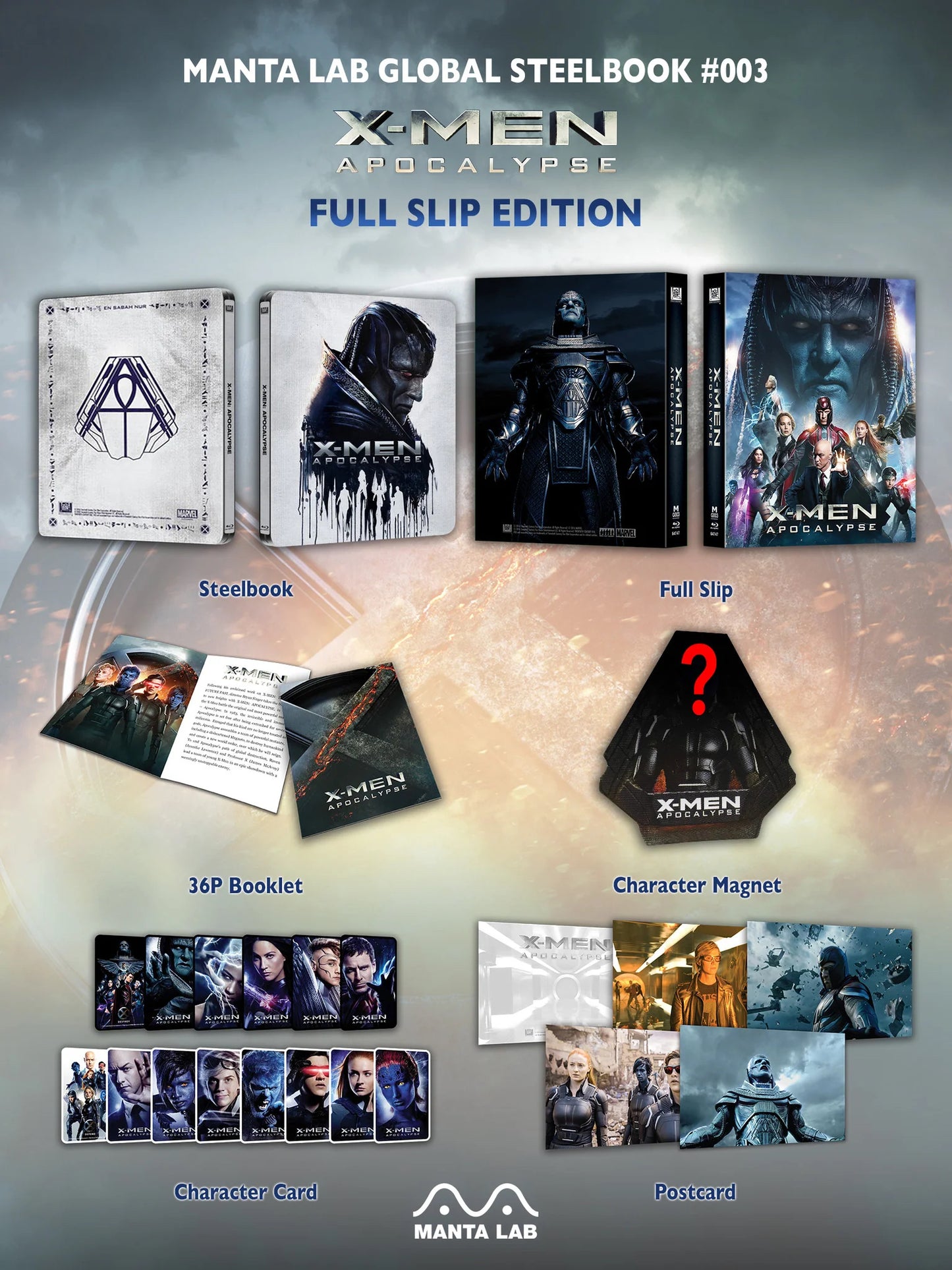 X-Men: Apocalypse 3D Full Slip SteelBook (MG#03)(Hong Kong)