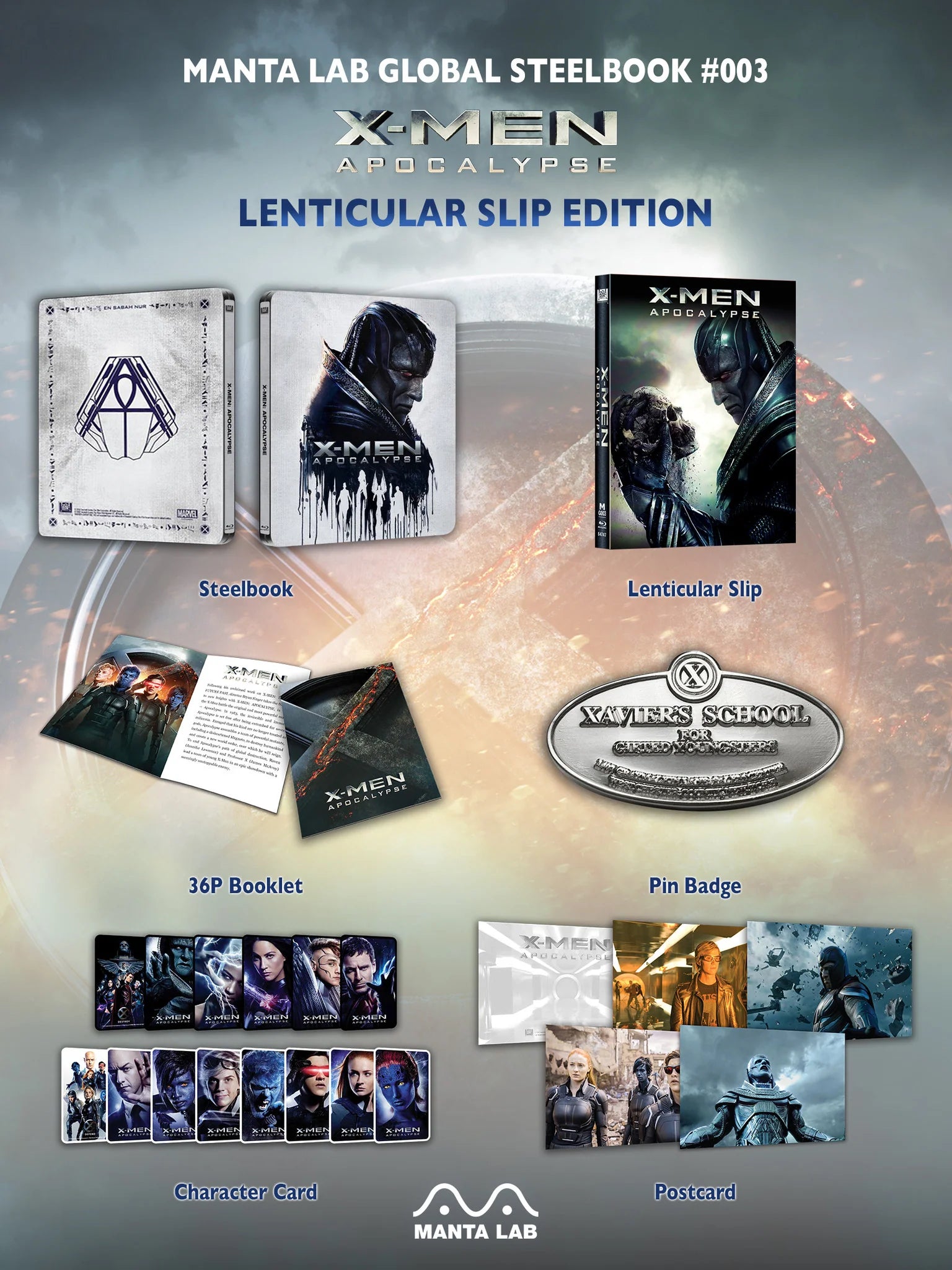 X-Men: Apocalypse 3D Lenticular SteelBook (MG#03)(Hong Kong