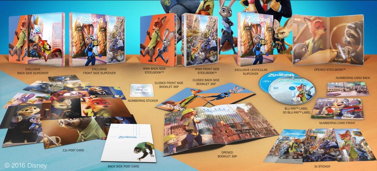 Zootopia 3D 1-Click SteelBook (Zootropolis)(FAC#62)(Czech)