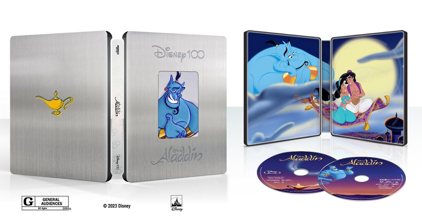 Aladdin 4K SteelBook: Disney 100th Anniversary Edition (1992)(Exclusiv ...