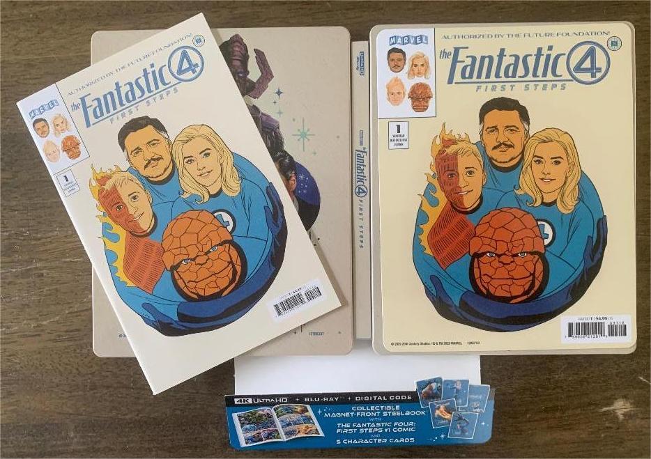 Fantastic 4: First Steps 4K SteelBook w/ Lenticular Magnet + Comic (2025)(Exclusive)